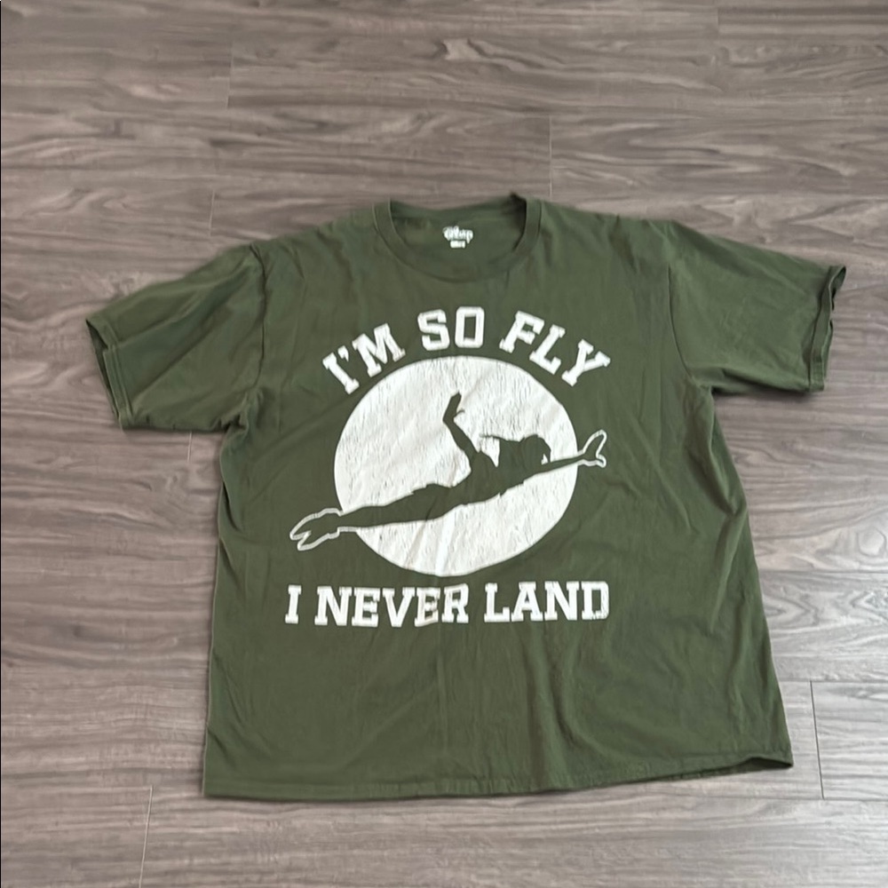 Disney Green and White Short Sleeve Tee
